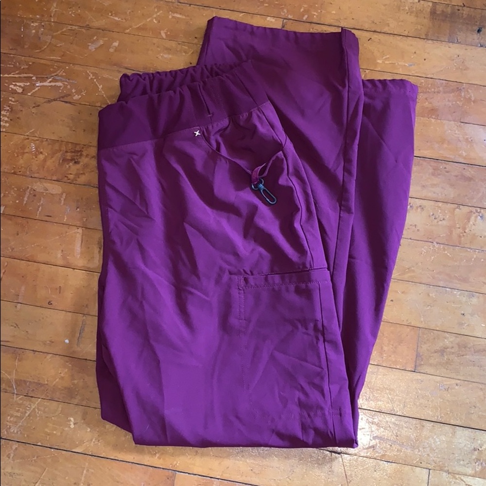 Wine colored Cherokee iFlex Scrub Pants